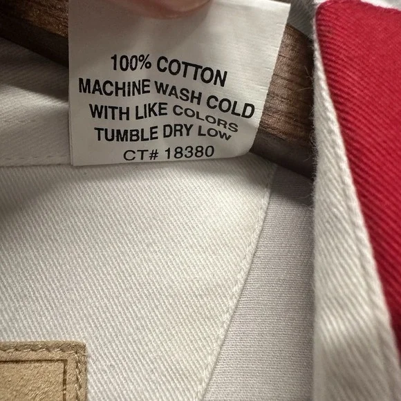 Scully Shirt Men Sz XXL Red White Blue USA Flag Western Long Sleeve Casual Adult
